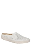 Bella Vita Refresh Womens Leather Slip-on Mules In White Leather