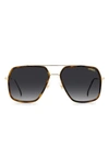 CARRERA EYEWEAR 59MM GRADIENT RECTANGLE AVIATOR SUNGLASSES