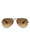 RAY BAN 58MM AVIATOR SUNGLASSES