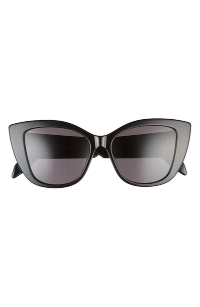 Alexander Mcqueen Mcqueen Graffiti 54mm Cat Eye Sunglasses In Black