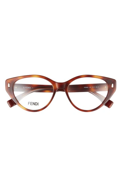 Fendi First 54mm Optical Glasses In Blonde Havana