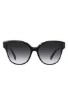 Celine 58mm Cat Eye Sunglasses In Shiny Black