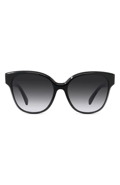 Celine 58mm Cat Eye Sunglasses In Black/blue