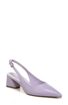 Franco Sarto Jacer Block Heel Leather Slingback Pump In Purple