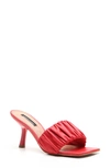 Bcbgmaxazria Dallas Ruched Strap Sandal In Red