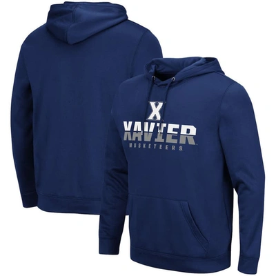 Colosseum Men's Navy Xavier Musketeers Lantern Pullover Hoodie