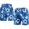 Wes & Willy Men's  Royal Air Force Falcons Floral Volley Swim Trunks In Royal