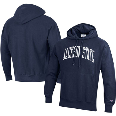 Champion Navy Jackson State Tigers Tall Arch Pullover Hoodie