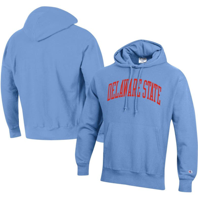 Champion Light Blue Delaware State Hornets Tall Arch Pullover Hoodie