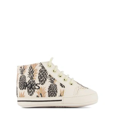 Ikks Kids' Cream Pineapple Print Sneakers In White