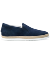 TOD'S SLIP-ON SHOES IN BLUE SUEDE