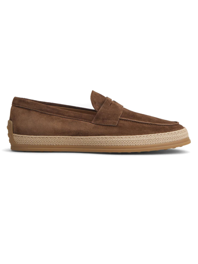 Tod's Loafers In Brown Velvety Suede