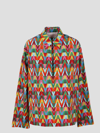 VALENTINO V OPTICAL MULTICOLOR SHIRT