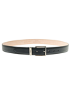 Alexander Mcqueen Twin Skull Leather Belt In Black