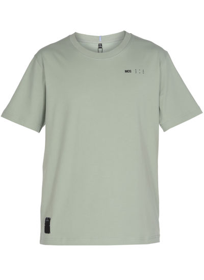 Mcq By Alexander Mcqueen Man Light Green T-shirt With Logo In Overcast