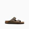 Birkenstock Arizona Sfb Faux Leather Sandals In Khaki