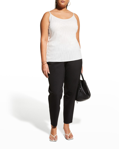 Lafayette 148 Plus Size Jersey Camisole W/ Adjustable Straps In Cloud