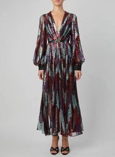 Elie Saab Women's Sequin Embroidered Midi Dress In Multi
