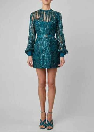 Elie Saab Deep Teal Cocktail Dress