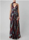ELIE SAAB MULTICOLORED SEQUIN GOWN WITH SLIT