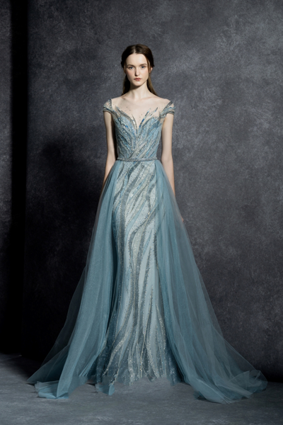 The Atelier Couture Anna Cap Sleeve Gown