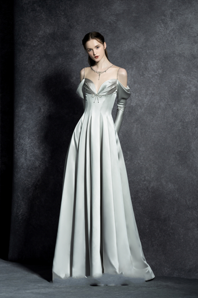 The Atelier Couture Eve Silver Gown