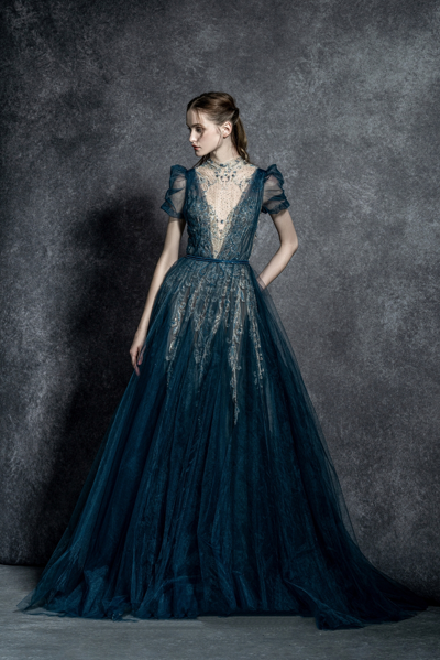 The Atelier Couture Queena Puff Sleeve Gown