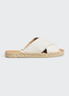 Castaã±er Palerma Canvas Crisscross Espadrille Sandals In Blancooro