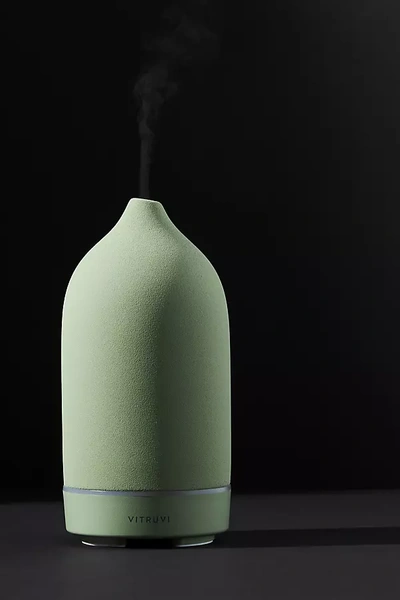 Vitruvi Stone Essential Oil Diffuser In Green