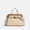 COACH TATE CARRYALL 29 IN COLORBLOCK WITH SNAKESKIN DETAIL
