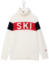 Perfect Moment Ski-print Roll Neck Jumper In White