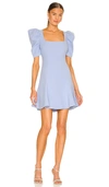 Likely Alia Square-neck Peplum Mini Dress In Lavender