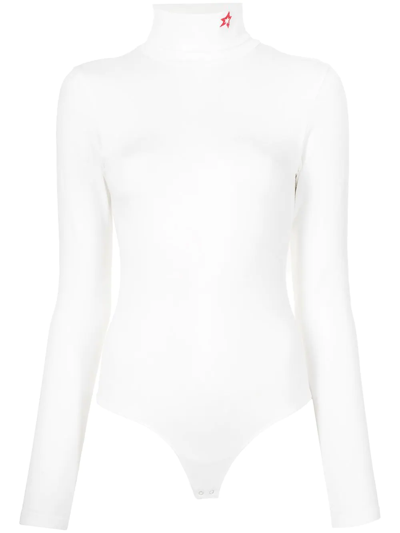 Perfect Moment Roll-neck Bodysuit In White