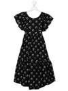 MONNALISA STAR-PRINT COTTON DRESS