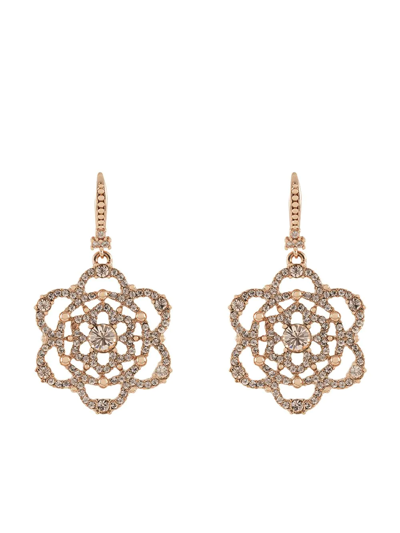 Marchesa Notte Dropped Floral Earrings In Gold