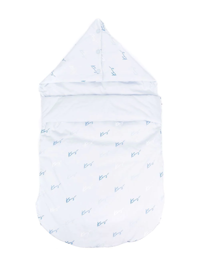 Kenzo Logo-print Sleep Bag In Blue