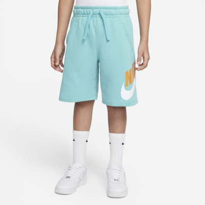 Nike Sportswear Club Fleece Big Kidsâ Shorts In Washed Teal/light Curry