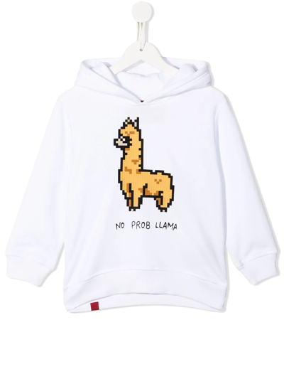Mostly Heard Rarely Seen 8-bit Kids' Graphic-print Cotton Hoodie In White