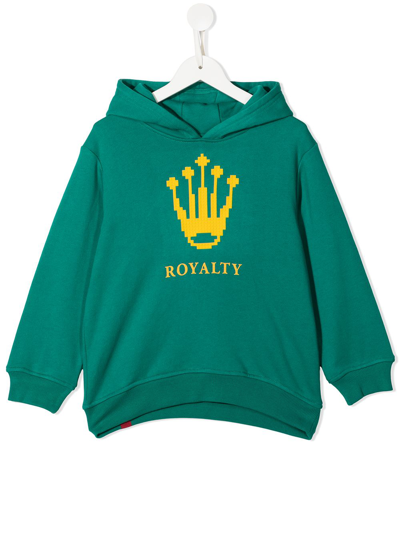 Mostly Heard Rarely Seen 8-bit Kids' Graphic-print Cotton Hoodie In Green