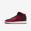 Jordan 1 Mid Big Kids' Shoes In Red