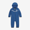 Nike Sportswear Tech Fleece Baby Full-zip Coverall In Dark Marina Blue