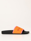 Marni Stretch Slides With Logo In Orange