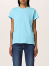 Polo Ralph Lauren Polo Pony-embroidered Round-neck T-shirt In Turquoise