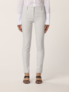 Patrizia Pepe Cropped Pants In Cotton Blend In Dust