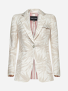 GIORGIO ARMANI COTTON AND LINEN SINGLE-BREASTED BLAZER