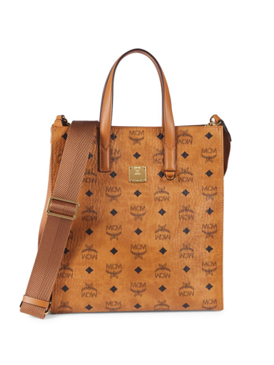 Mcm Small Klassik Visetos Tote In Cognac