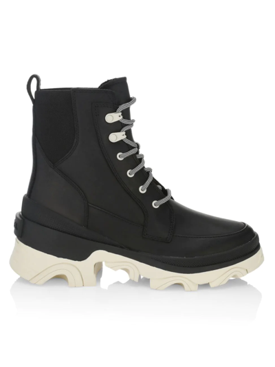 Sorel Brex 50mm Lace-up Waterproof Boots In Black Chalk
