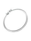 Swarovski Attract Rhodium-plated  Crystal Heart Soul Bangle In Neutral