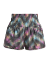 Free People The Way Home Printed Shell Running Shorts In Empire Jewel