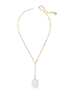 Brinker & Eliza Gibson 24k Antique Goldplated Crystal Intaglio Necklace In Neutral
